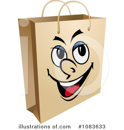 Royalty-Free (RF) Shopping Bag Clipart Illustration by Vector Tradition SM - Stock Sample #1083633