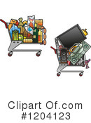 Shopping Cart Clipart #1204123 by Vector Tradition SM