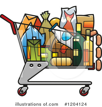Royalty-Free (RF) Shopping Cart Clipart Illustration by Vector Tradition SM - Stock Sample #1204124