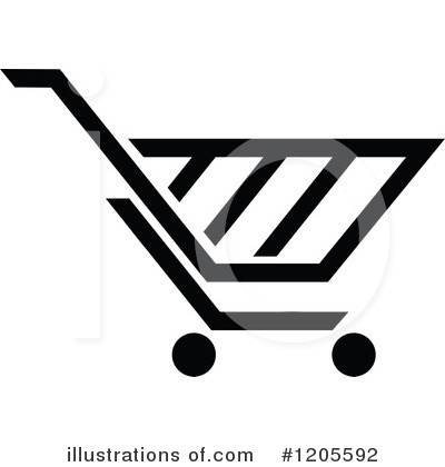 Shopping Cart Icon Clipart #1205592 by Vector Tradition SM
