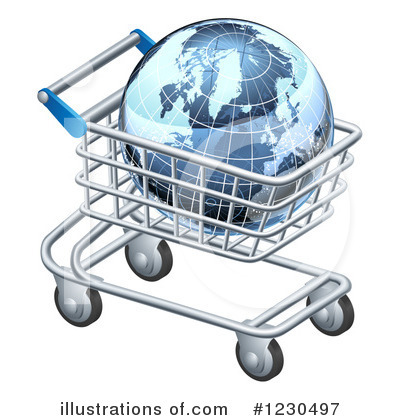 Royalty-Free (RF) Shopping Cart Clipart Illustration by AtStockIllustration - Stock Sample #1230497