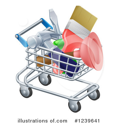 Royalty-Free (RF) Shopping Cart Clipart Illustration by AtStockIllustration - Stock Sample #1239641
