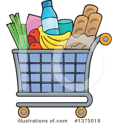 Royalty-Free (RF) Shopping Cart Clipart Illustration by visekart - Stock Sample #1375018