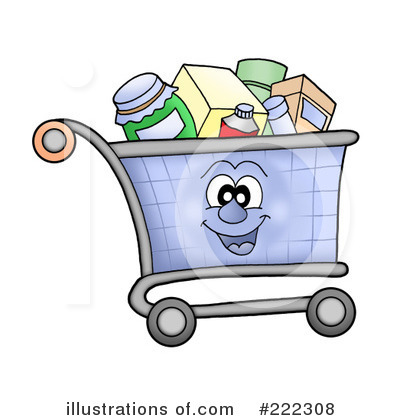 Royalty-Free (RF) Shopping Cart Clipart Illustration by visekart - Stock Sample #222308