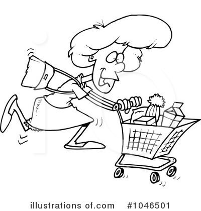 Royalty-Free (RF) Shopping Clipart Illustration by toonaday - Stock Sample #1046501