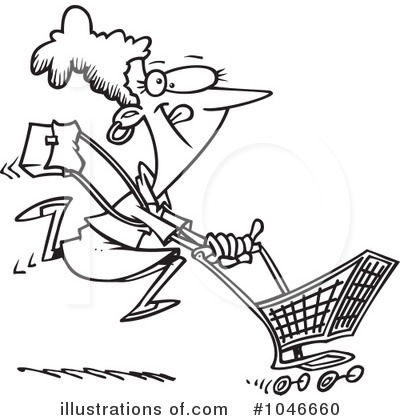 Royalty-Free (RF) Shopping Clipart Illustration by toonaday - Stock Sample #1046660