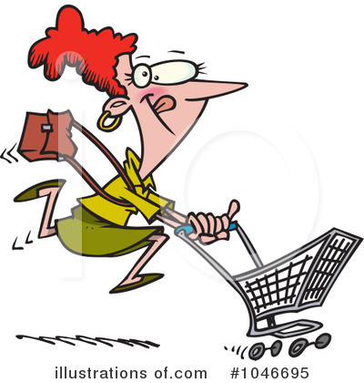 Royalty-Free (RF) Shopping Clipart Illustration by toonaday - Stock Sample #1046695