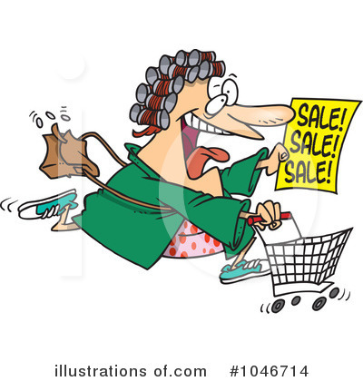 Royalty-Free (RF) Shopping Clipart Illustration by toonaday - Stock Sample #1046714
