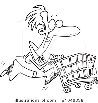 Royalty-Free (RF) Shopping Clipart Illustration by toonaday - Stock Sample #1046838