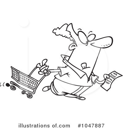Royalty-Free (RF) Shopping Clipart Illustration by toonaday - Stock Sample #1047887