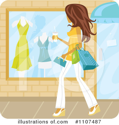 Royalty-Free (RF) Shopping Clipart Illustration by Amanda Kate - Stock Sample #1107487
