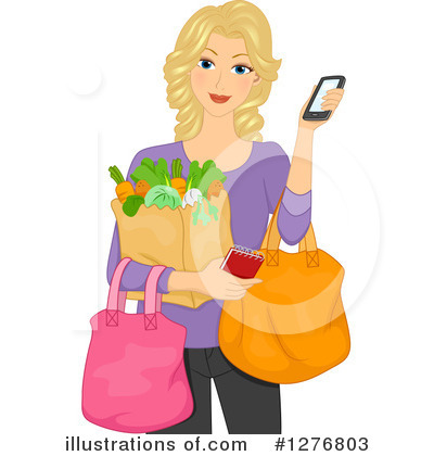 Grocery Shopping Clipart #1276803 by BNP Design Studio