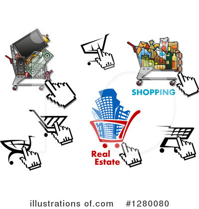 Royalty-Free (RF) Shopping Clipart Illustration by Vector Tradition SM - Stock Sample #1280080