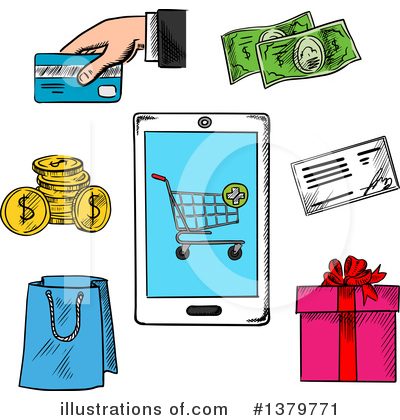 Royalty-Free (RF) Shopping Clipart Illustration by Vector Tradition SM - Stock Sample #1379771