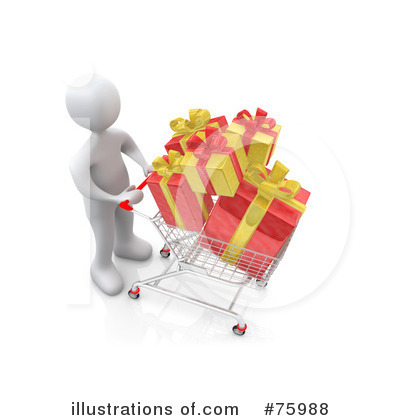 Christmas Shopping Clipart #75988 by 3poD