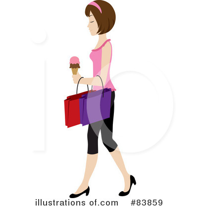 Royalty-Free (RF) Shopping Clipart Illustration by Rosie Piter - Stock Sample #83859