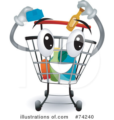 Royalty-Free (RF) Shoppping Cart Clipart Illustration by BNP Design Studio - Stock Sample #74240