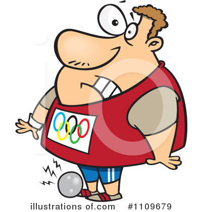 Royalty-Free (RF) Shotput Clipart Illustration by toonaday - Stock Sample #1109679