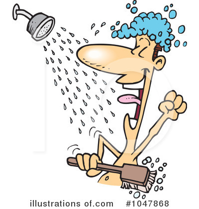 Royalty-Free (RF) Shower Clipart Illustration by toonaday - Stock Sample #1047868