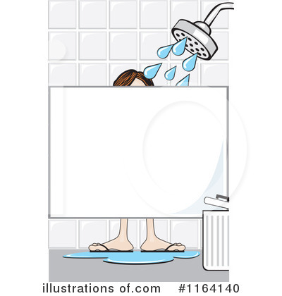 Royalty-Free (RF) Shower Clipart Illustration by David Rey - Stock Sample #1164140