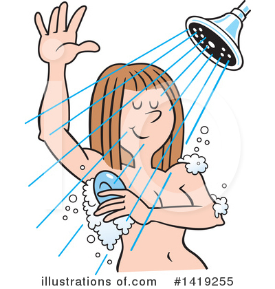 Royalty-Free (RF) Shower Clipart Illustration by Johnny Sajem - Stock Sample #1419255