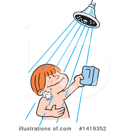 Royalty-Free (RF) Shower Clipart Illustration by Johnny Sajem - Stock Sample #1419352
