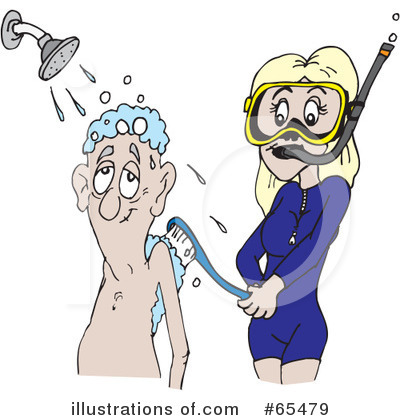 Royalty-Free (RF) Shower Clipart Illustration by Dennis Holmes Designs - Stock Sample #65479