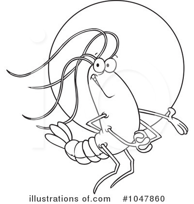 Royalty-Free (RF) Shrimp Clipart Illustration by toonaday - Stock Sample #1047860