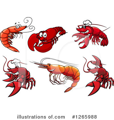 Royalty-Free (RF) Shrimp Clipart Illustration by Vector Tradition SM - Stock Sample #1265988