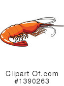 Shrimp Clipart #1390263 by Vector Tradition SM