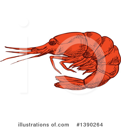 Royalty-Free (RF) Shrimp Clipart Illustration by Vector Tradition SM - Stock Sample #1390264