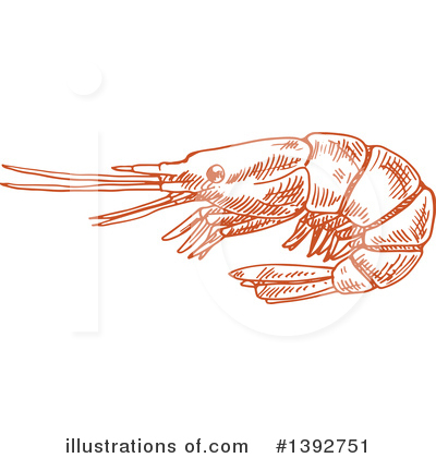 Royalty-Free (RF) Shrimp Clipart Illustration by Vector Tradition SM - Stock Sample #1392751