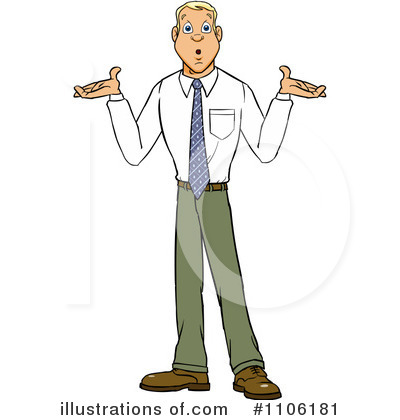 Royalty-Free (RF) Shrugging Clipart Illustration by Cartoon Solutions - Stock Sample #1106181
