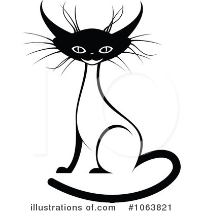 Royalty-Free (RF) Siamese Cat Clipart Illustration by Vector Tradition SM - Stock Sample #1063821