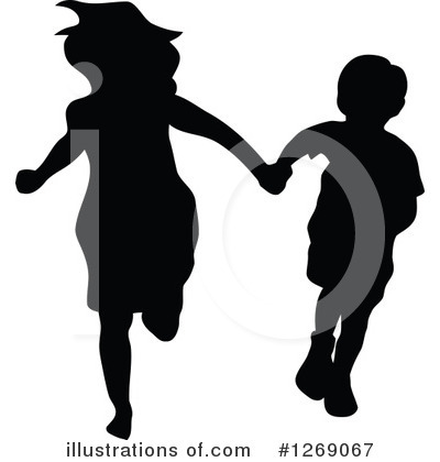 Royalty-Free (RF) Siblings Clipart Illustration by Pushkin - Stock Sample #1269067