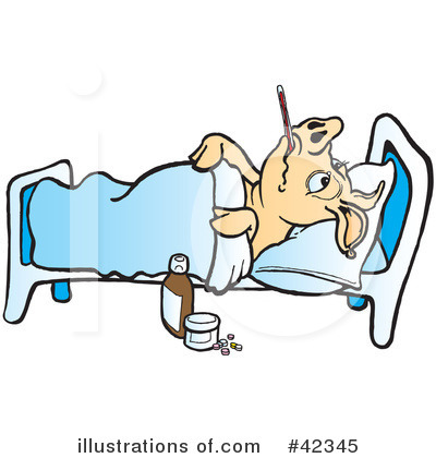 Royalty-Free (RF) Sick Pig Clipart Illustration by Snowy - Stock Sample #42345