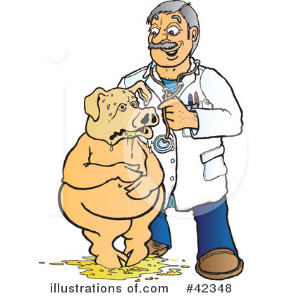 Sick Pig Clipart #42348 by Snowy