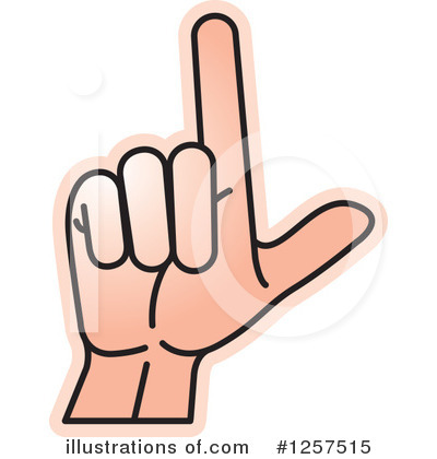 Royalty-Free (RF) Sign Language Clipart Illustration by Lal Perera - Stock Sample #1257515