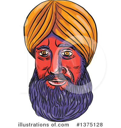 Royalty-Free (RF) Sikh Clipart Illustration by patrimonio - Stock Sample #1375128