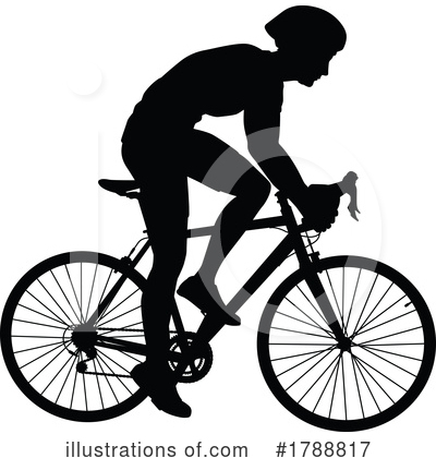 Bicyclist Clipart #1788817 by AtStockIllustration