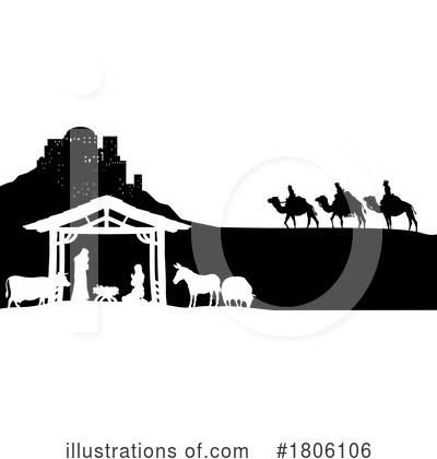 Royalty-Free (RF) Silhouette Clipart Illustration by AtStockIllustration - Stock Sample #1806106