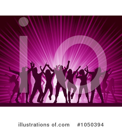 Royalty-Free (RF) Silhouetted Dancers Clipart Illustration by KJ Pargeter - Stock Sample #1050394