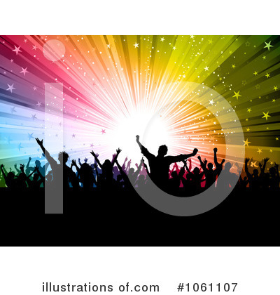 Royalty-Free (RF) Silhouetted Dancers Clipart Illustration by KJ Pargeter - Stock Sample #1061107