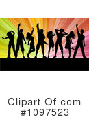 Silhouetted Dancers Clipart #1097523 by KJ Pargeter
