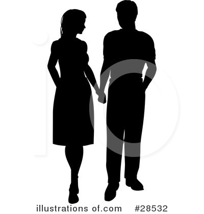 Royalty-Free (RF) Silhouetted People Clipart Illustration by KJ Pargeter - Stock Sample #28532