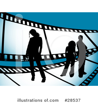 Royalty-Free (RF) Silhouetted People Clipart Illustration by KJ Pargeter - Stock Sample #28537