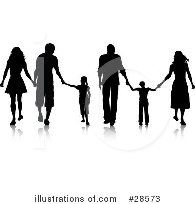 Royalty-Free (RF) Silhouetted People Clipart Illustration by KJ Pargeter - Stock Sample #28573