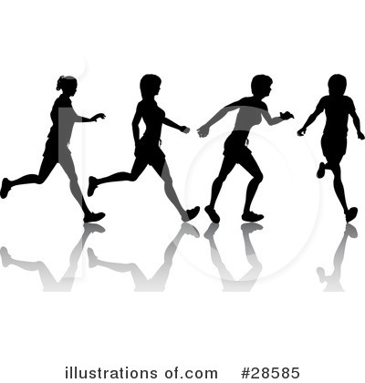 Royalty-Free (RF) Silhouetted People Clipart Illustration by KJ Pargeter - Stock Sample #28585