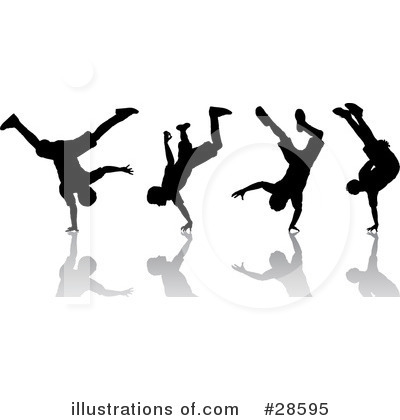 Royalty-Free (RF) Silhouetted People Clipart Illustration by KJ Pargeter - Stock Sample #28595