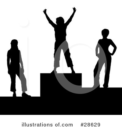 Royalty-Free (RF) Silhouetted People Clipart Illustration by KJ Pargeter - Stock Sample #28629